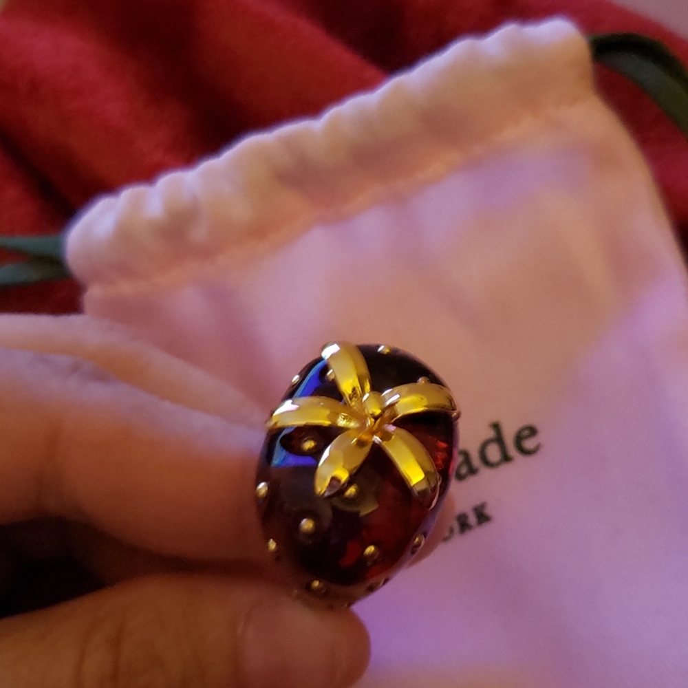 Kate Spade Strawberry Ring Size 5